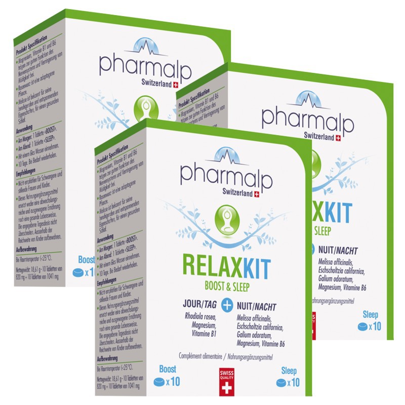 Pharmalp Relaxkit Boost & Sleep Tabletten 3x 20 Stück Pharmalp Relaxkit Boost & Sleep Tabletten 3x 20 Stück