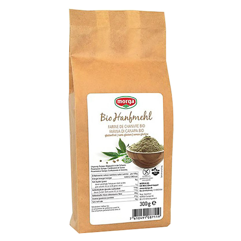 MORGA Hanfmehl Bio glutenfrei 300 g MORGA Hanfmehl Bio glutenfrei 300 g