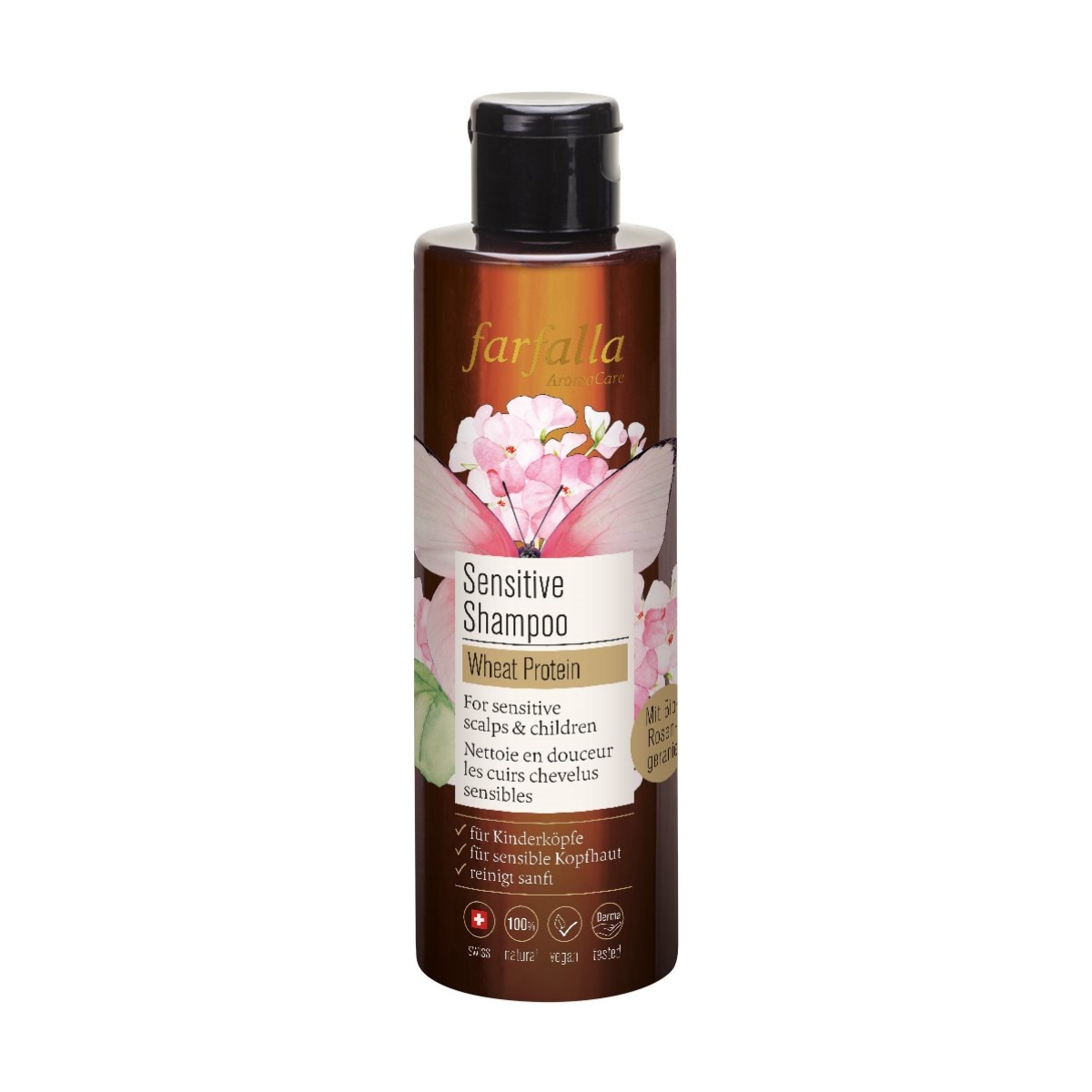 FARFALLA Mildes Shampoo Rosengeranie 200 ml
