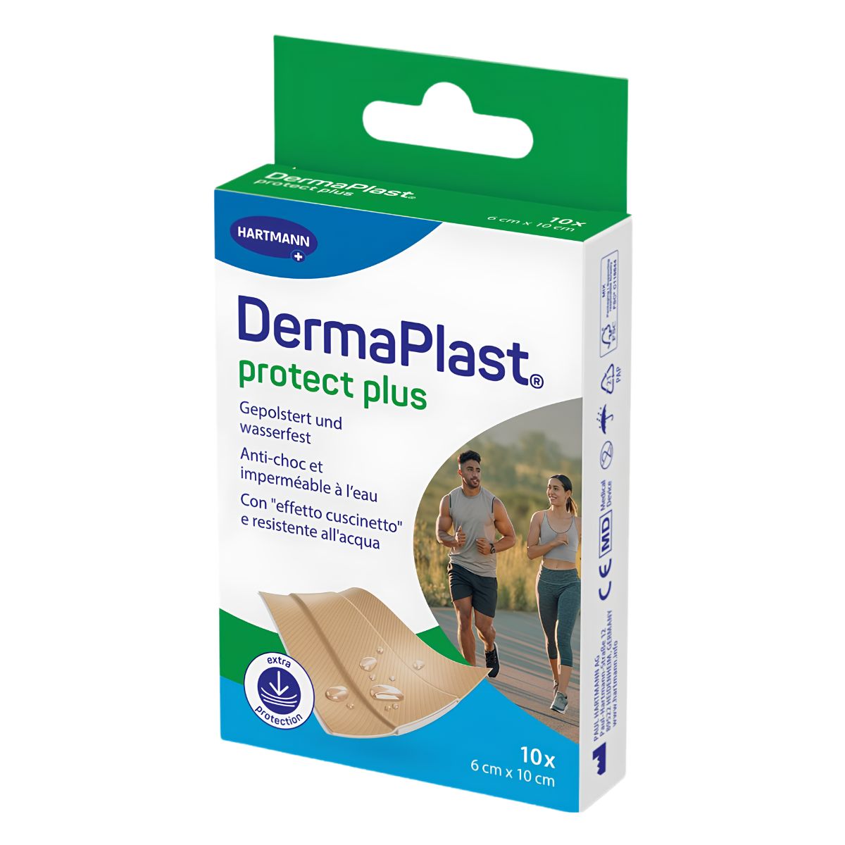  Dermaplast ProtectPlus Pansement rapide 6 x 10 cm lot de 10