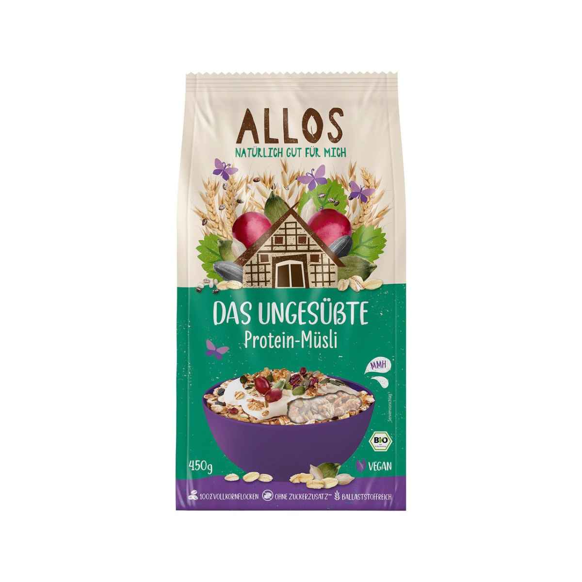 ALLOS Das ungesüsste Protein-Müsli Beutel 450 g ALLOS Das ungesüsste Protein-Müsli Beutel 450 g