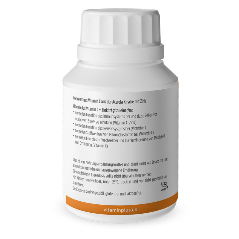 Vitaminplus Vitamin C + Zink Kapseln 120 Stück Vitaminplus Vitamin C + Zink Kapseln 120 Stück