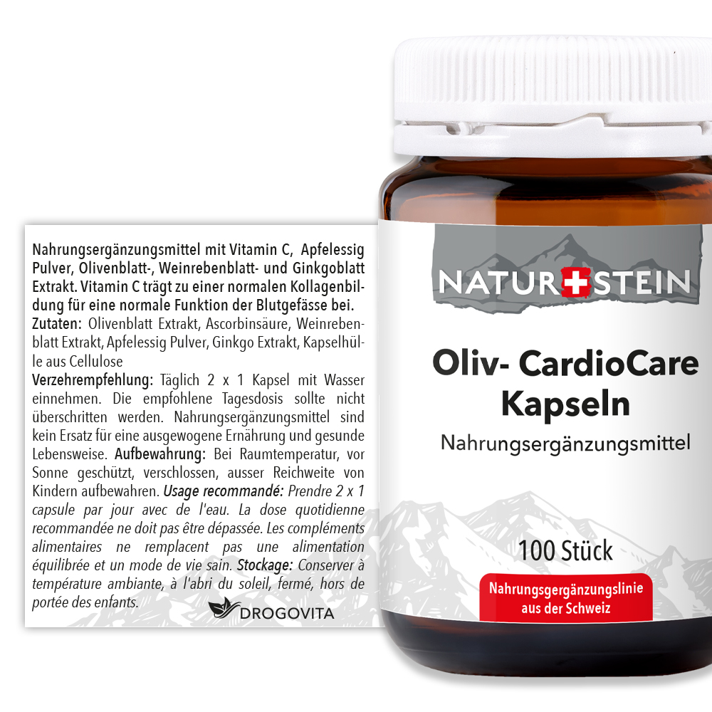 NATURSTEIN Oliv- CardioCare Kapseln 100 Stück