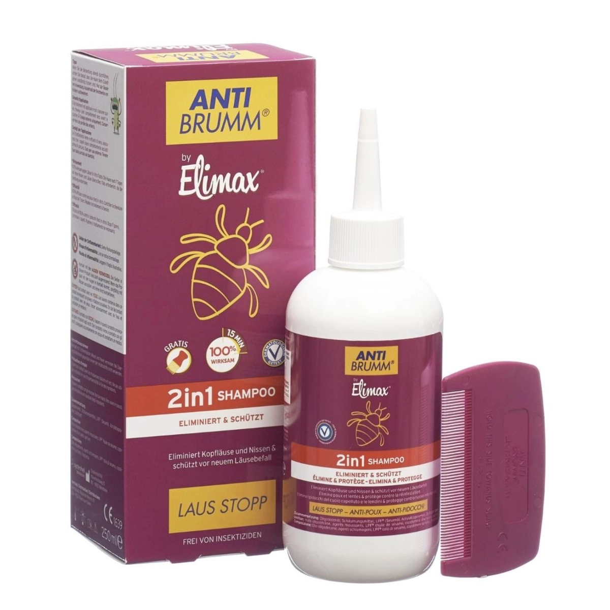 Anti Brumm by Elimax Laus Stopp 2in1 Shampoo 250 ml Anti Brumm by Elimax Laus Stopp 2in1 Shampoo 250 ml