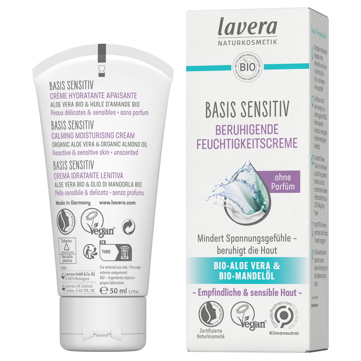 Lavera beruhigende Feuchtigkeitscreme basis sensitiv 50 ml