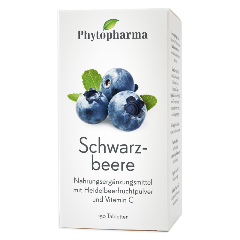 Phytopharma Schwarzbeere Tabletten 150 Stück Phytopharma Schwarzbeere Tabletten 150 Stück