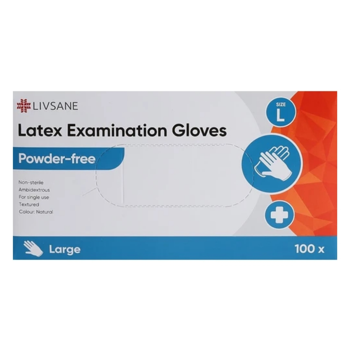 Livsane Latex-Untersuchungshandschuhe puderfrei 100 Stück