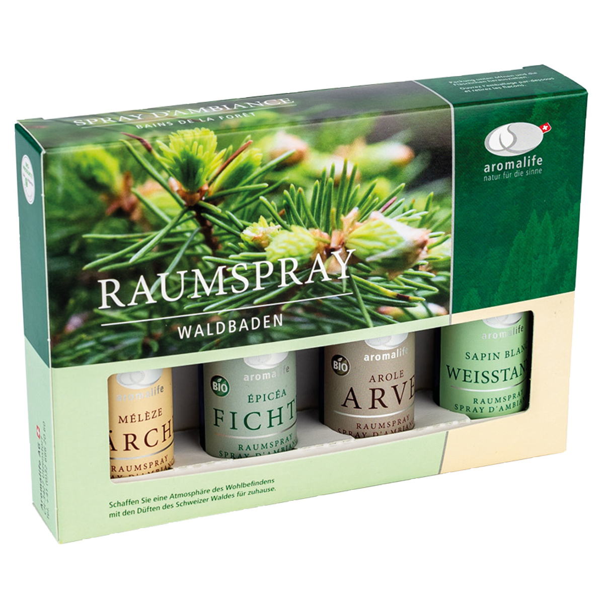 Aromalife Geschenkset Raumspray Waldbaden 4x 30 ml