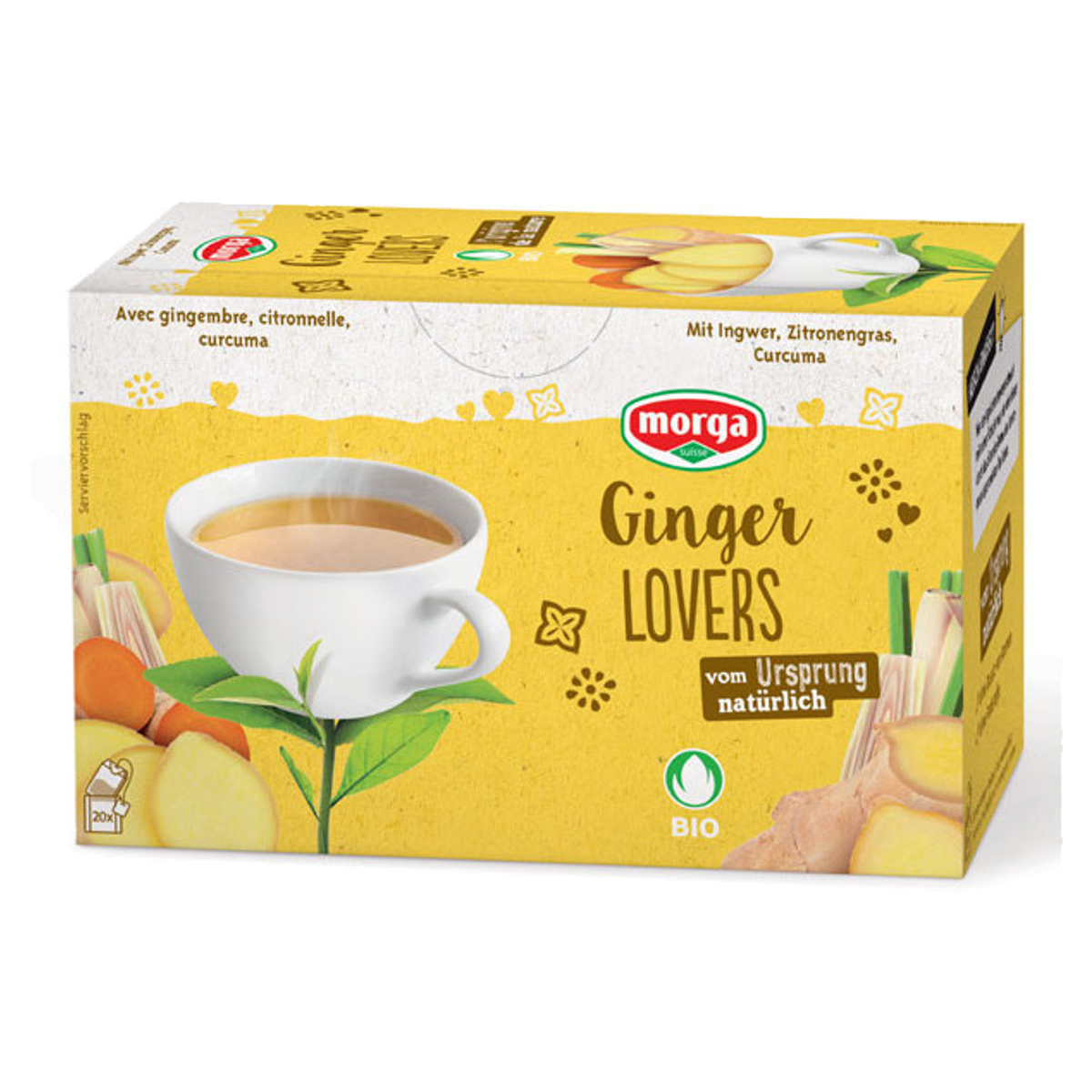 Morga Ginger Lovers Tee mit Hülle Bio Knospe 20 Stück