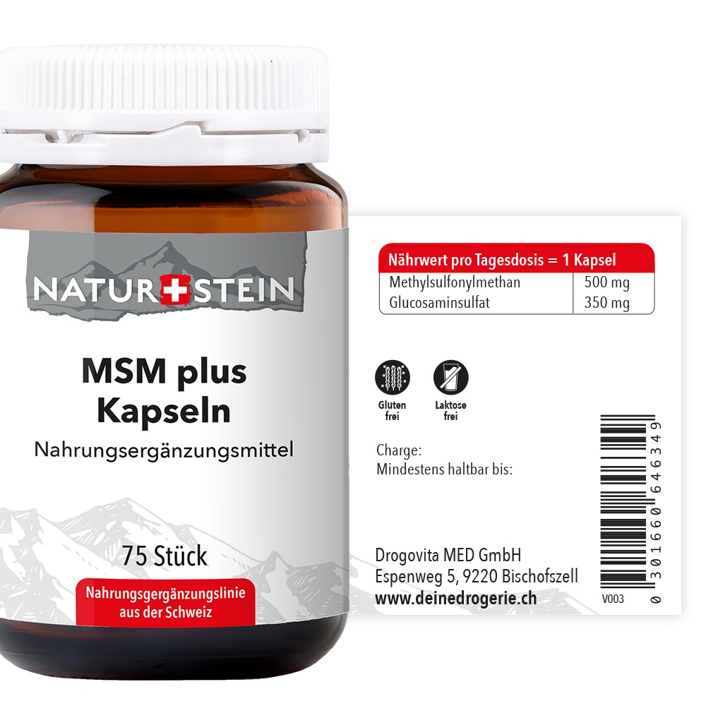 Naturstein MSM plus Kapseln 75 Stück