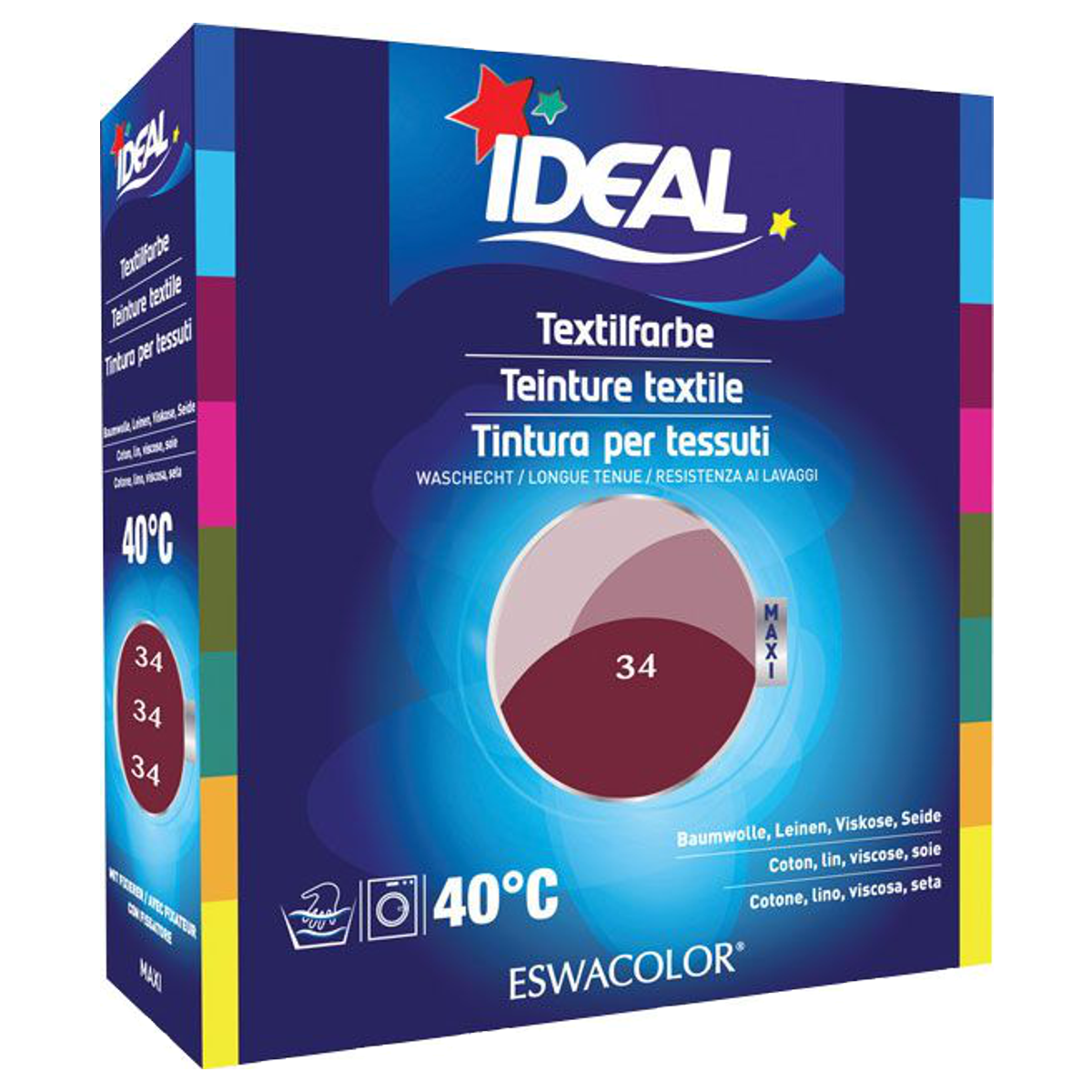 IDEAL MAXI Baumwolle Color No34 bordeaux