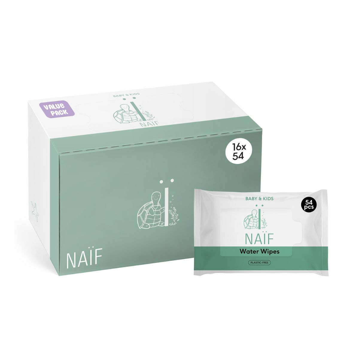 Image of Naif Baby & Kids plastikfreie Feuchttücher 864 Stück