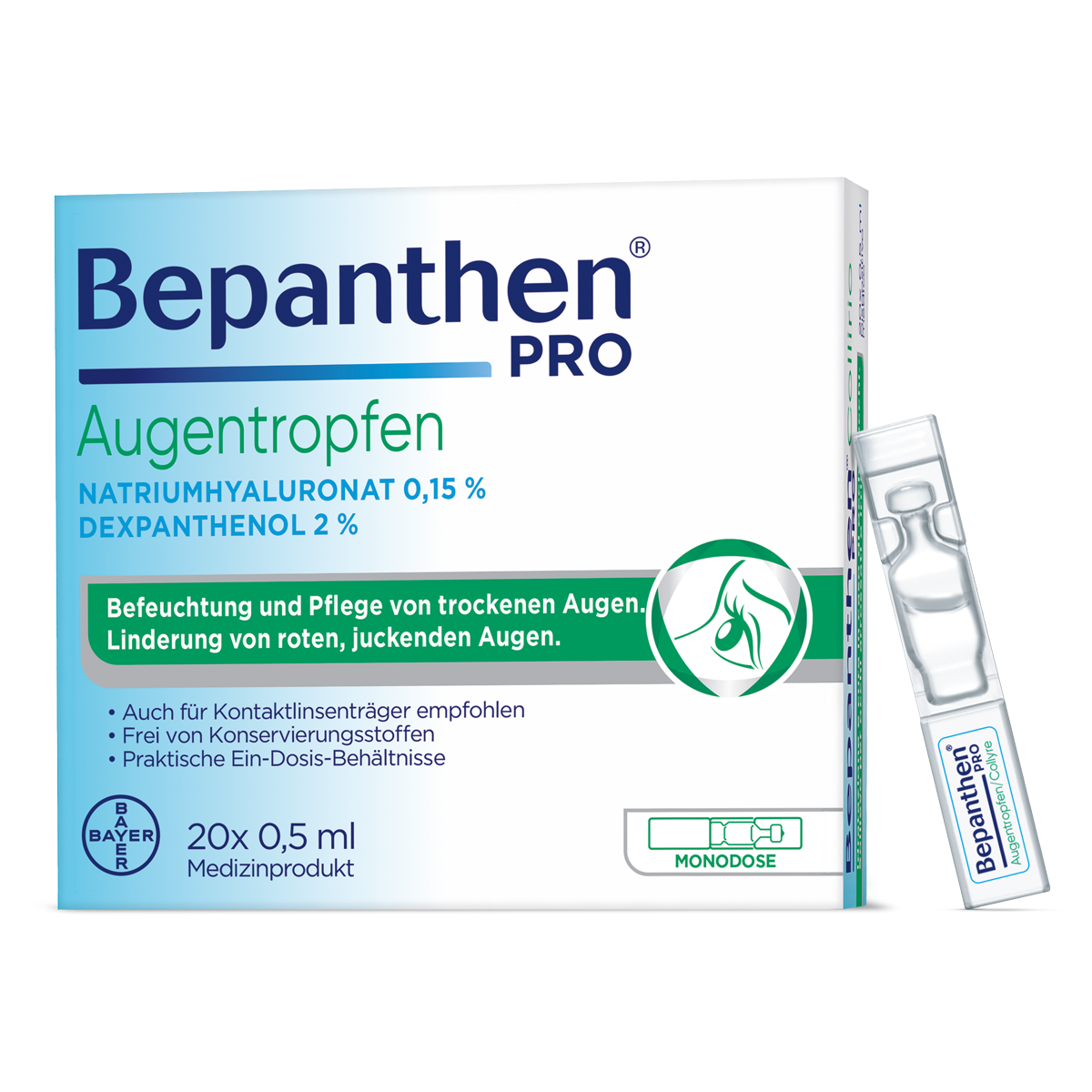 Bepanthen Pro Augentropfen 20 Monodosis 0.5 ml Bepanthen Pro Augentropfen 20 Monodosis 0.5 ml