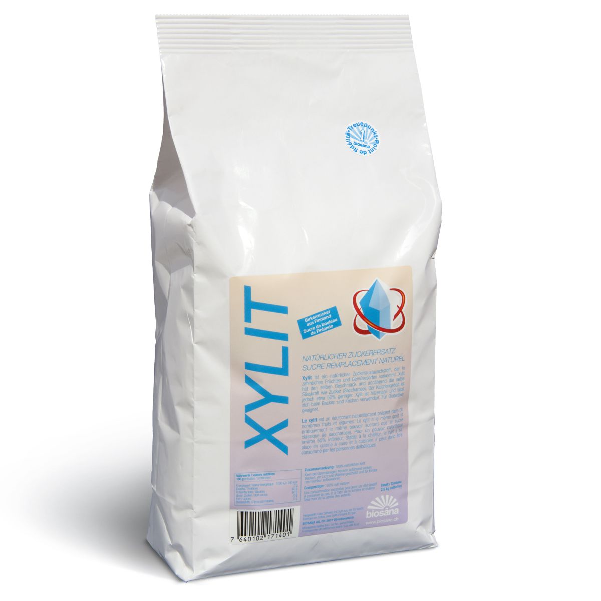 Biosana Xylit Zuckerersatz Refill Beutel 2.5 kg Biosana Xylit Zuckerersatz Refill Beutel 2.5 kg