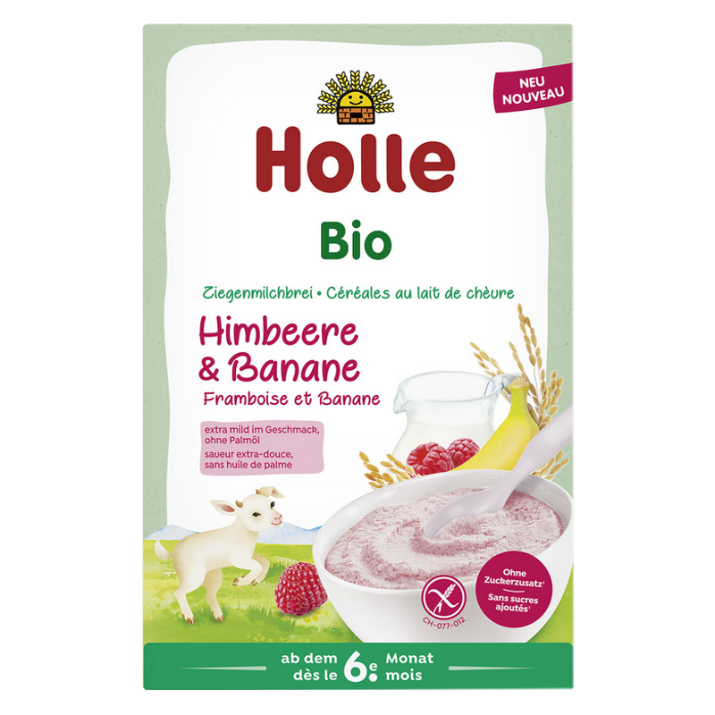Holle Milchbrei aus Ziegenmilch Himbeere & Banane Bio 200 g Holle Milchbrei aus Ziegenmilch Himbeere & Banane Bio 200 g