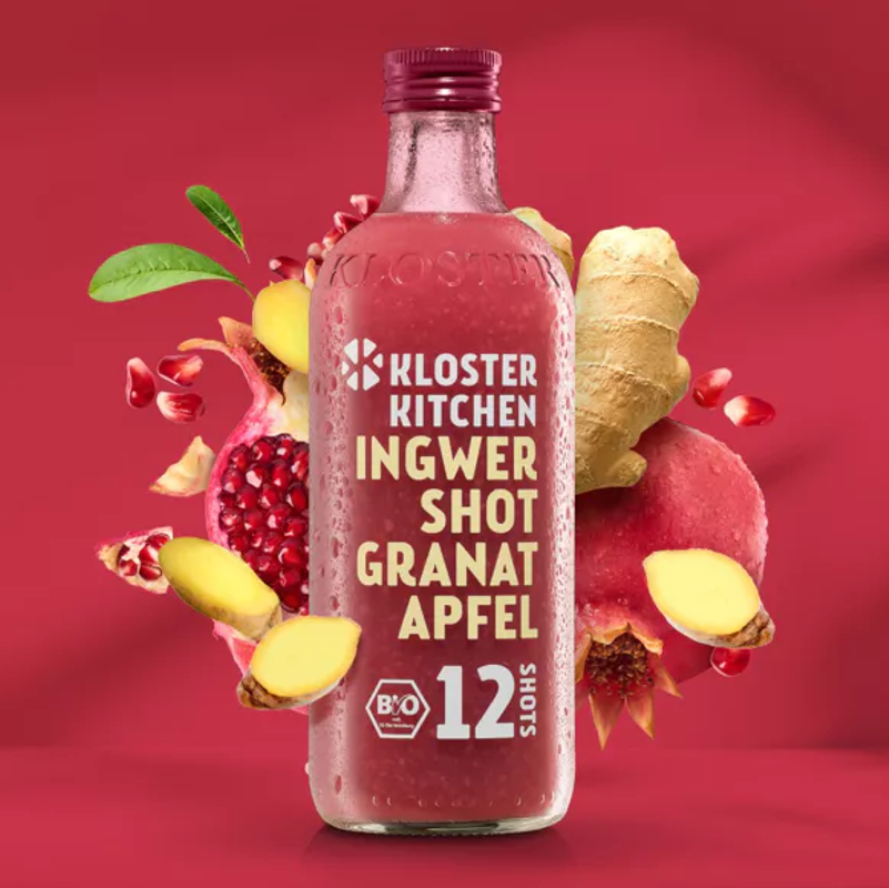 Kloster Kitchen Ingwer Shot Granatapfel Bio 360 ml Kloster Kitchen Ingwer Shot Granatapfel Bio 360 ml