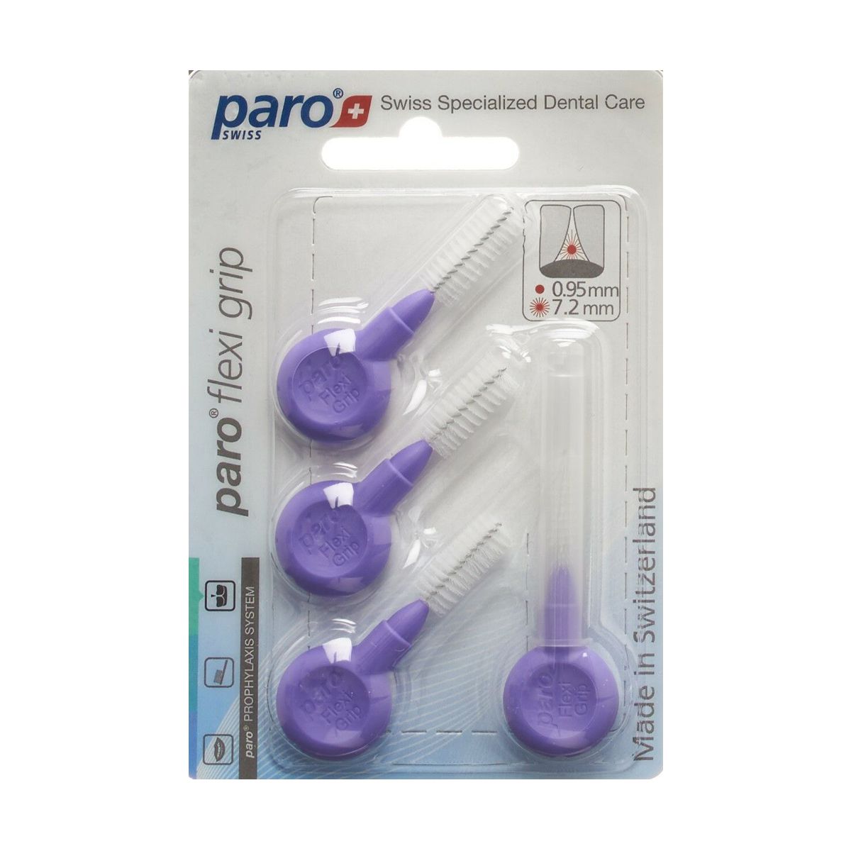 Paro Flexi Grip 8mm mittel-grob violett zylinder 4 Stück