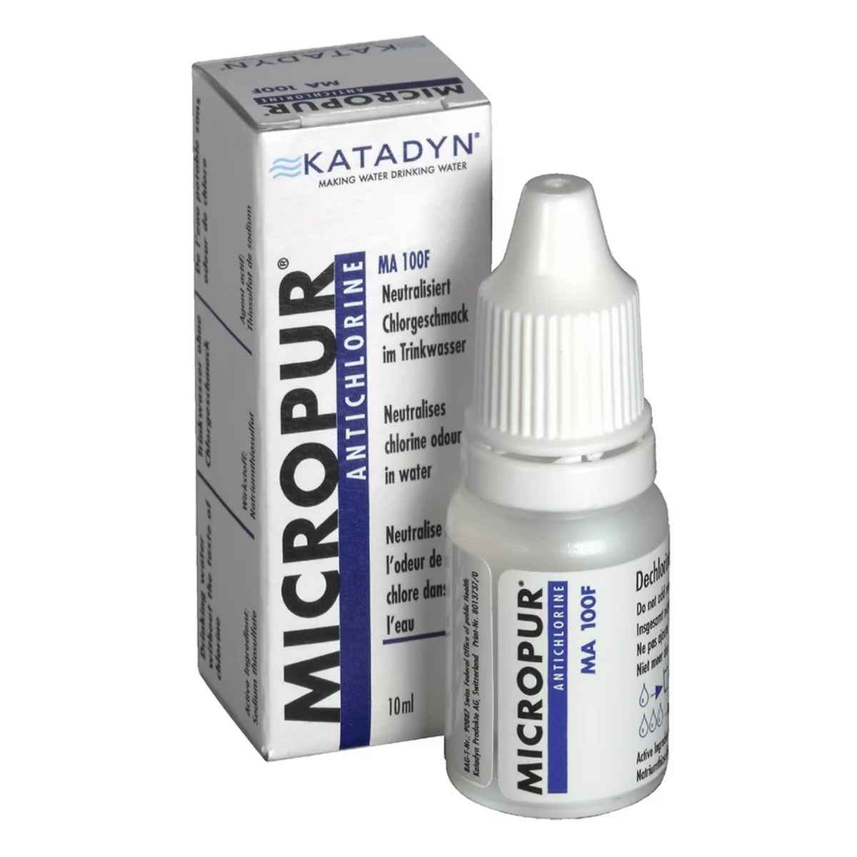 MICROPUR ANTICHLOR MA 100F, liquide, flacon de 10 ml