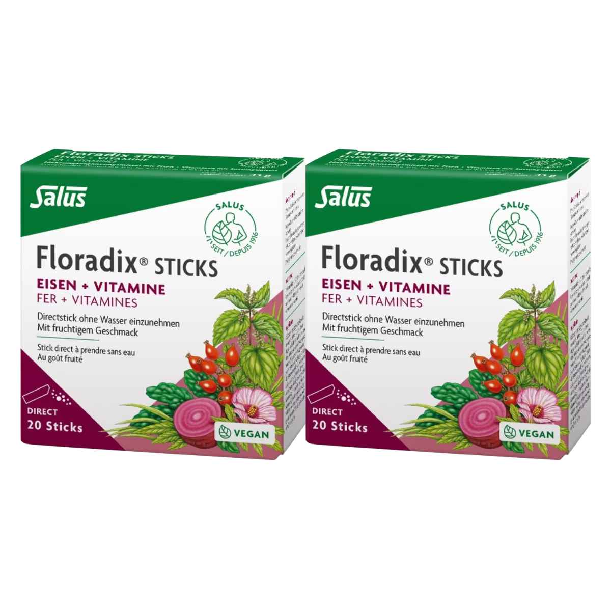 Image of Floradix Eisen + Vitamine Sticks 2x 20 Stück
