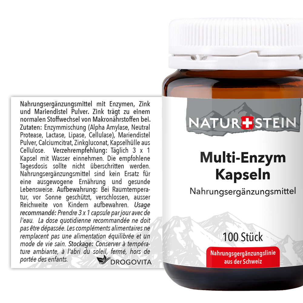 Naturstein Multi- Enzym Kapseln 100 Stück Naturstein Multi- Enzym Kapseln 100 Stück