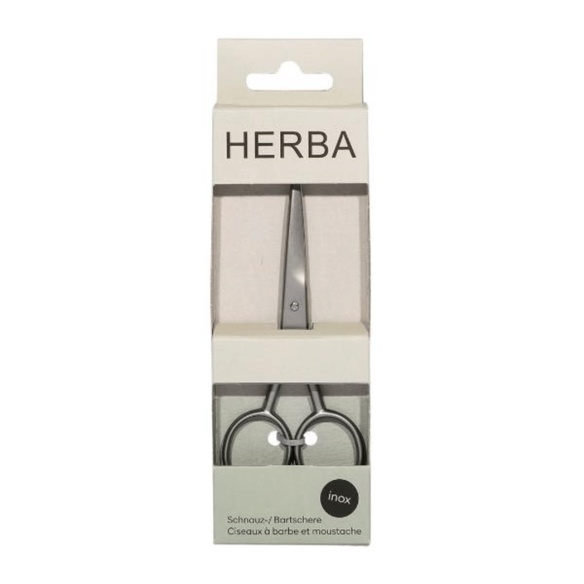 Ciseaux à moustache et à barbe HERBA Inox