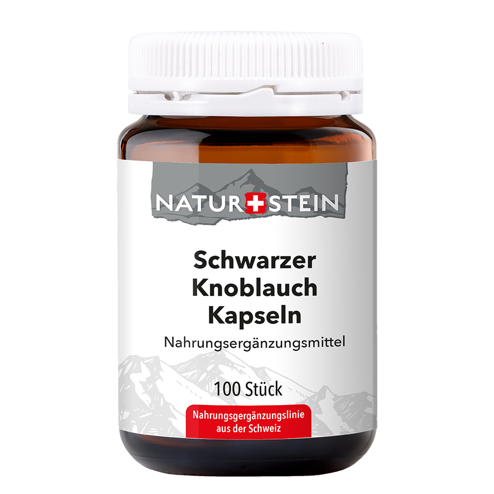 Naturstein Schwarzer Knoblauch Kapseln 100 Stück Naturstein Schwarzer Knoblauch Kapseln 100 Stück