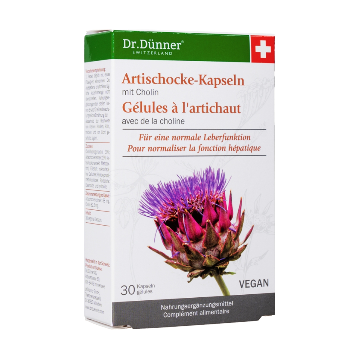 Dr. Dünner Artischocke Leberfunktion Kapseln 30 Stück Dr. Dünner Artischocke Leberfunktion Kapseln 30 Stück