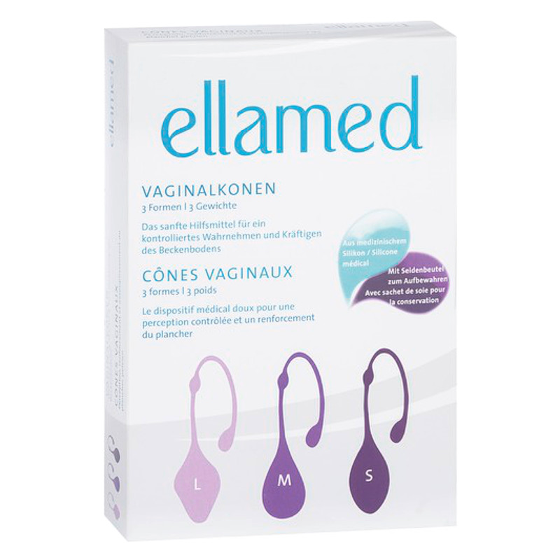 Ellamed Vaginalkonen 3 Formen / 3 Gewichte 3 Stück Ellamed Vaginalkonen 3 Formen / 3 Gewichte 3 Stück