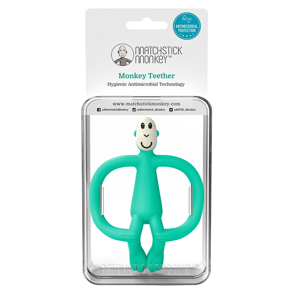 Matchstick Monkey Teether Green