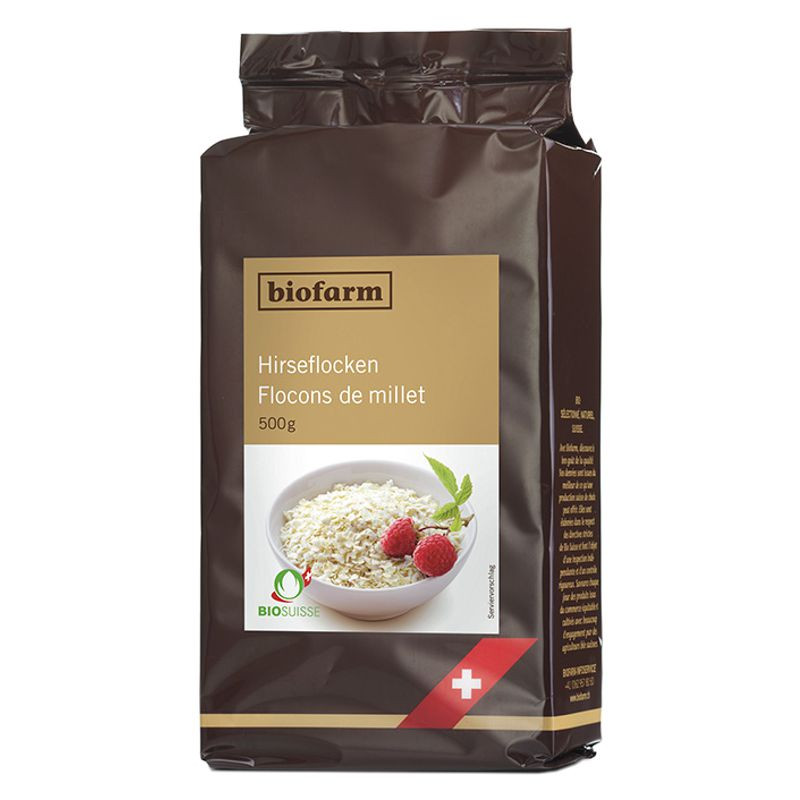 Biofarm Schweizer Hirseflöckli Knospe 500 g Biofarm Schweizer Hirseflöckli Knospe 500 g