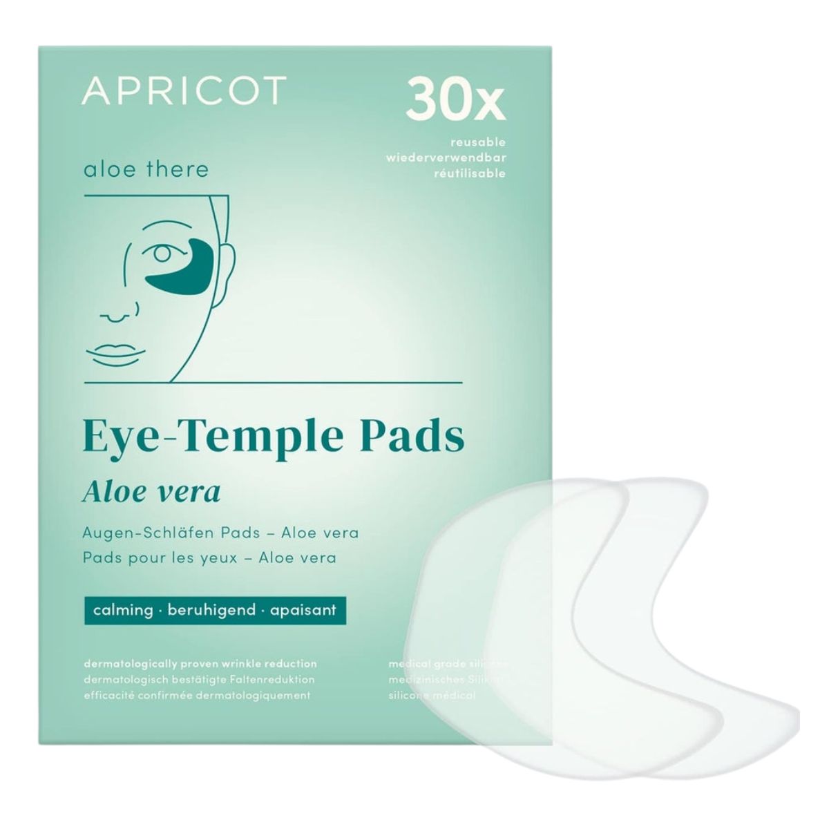 Apricot Augenschläfen Pad wiedervendbar aloe there 2 Stück