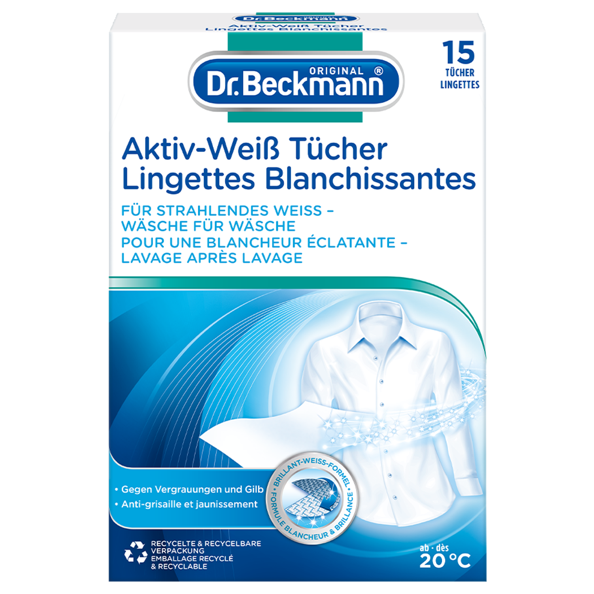 Dr Beckmann Aktiv-Weiss Tücher 15 Stück Dr Beckmann Aktiv-Weiss Tücher 15 Stück