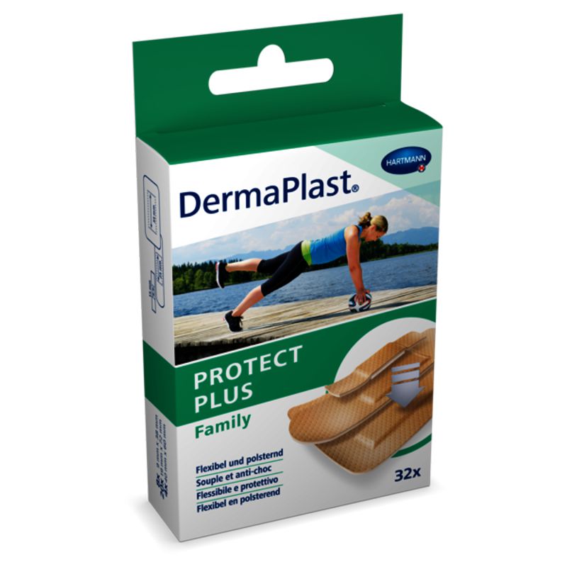 DERMAPLAST Protect Plus Family 3 Grössen 32 Stück