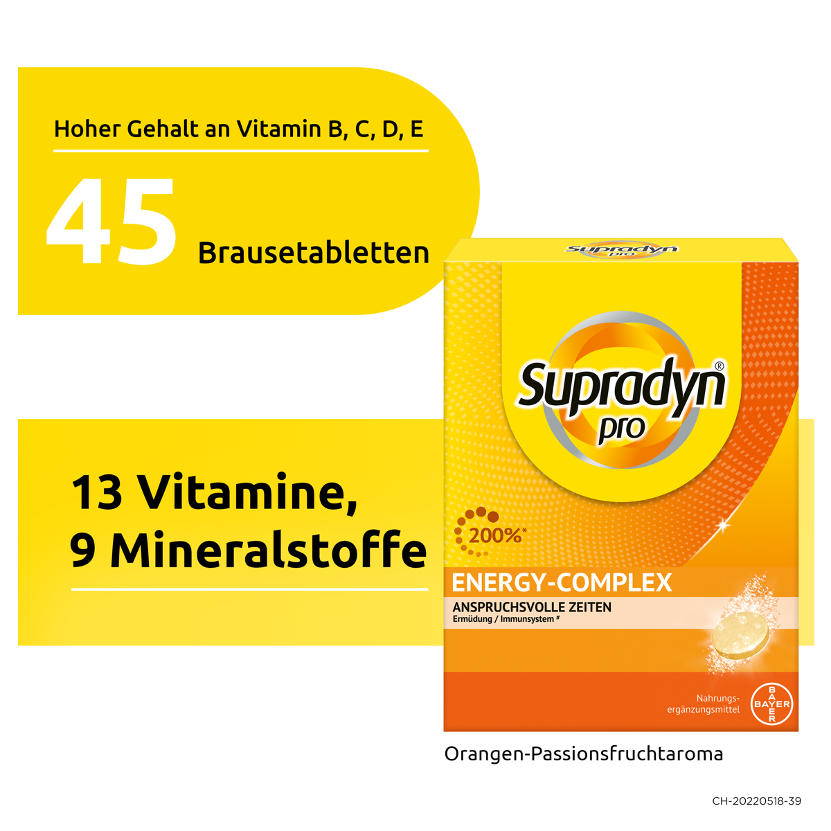 Supradyn pro energy-complex Brausetabletten 45 Stück Supradyn pro energy-complex Brausetabletten 45 Stück