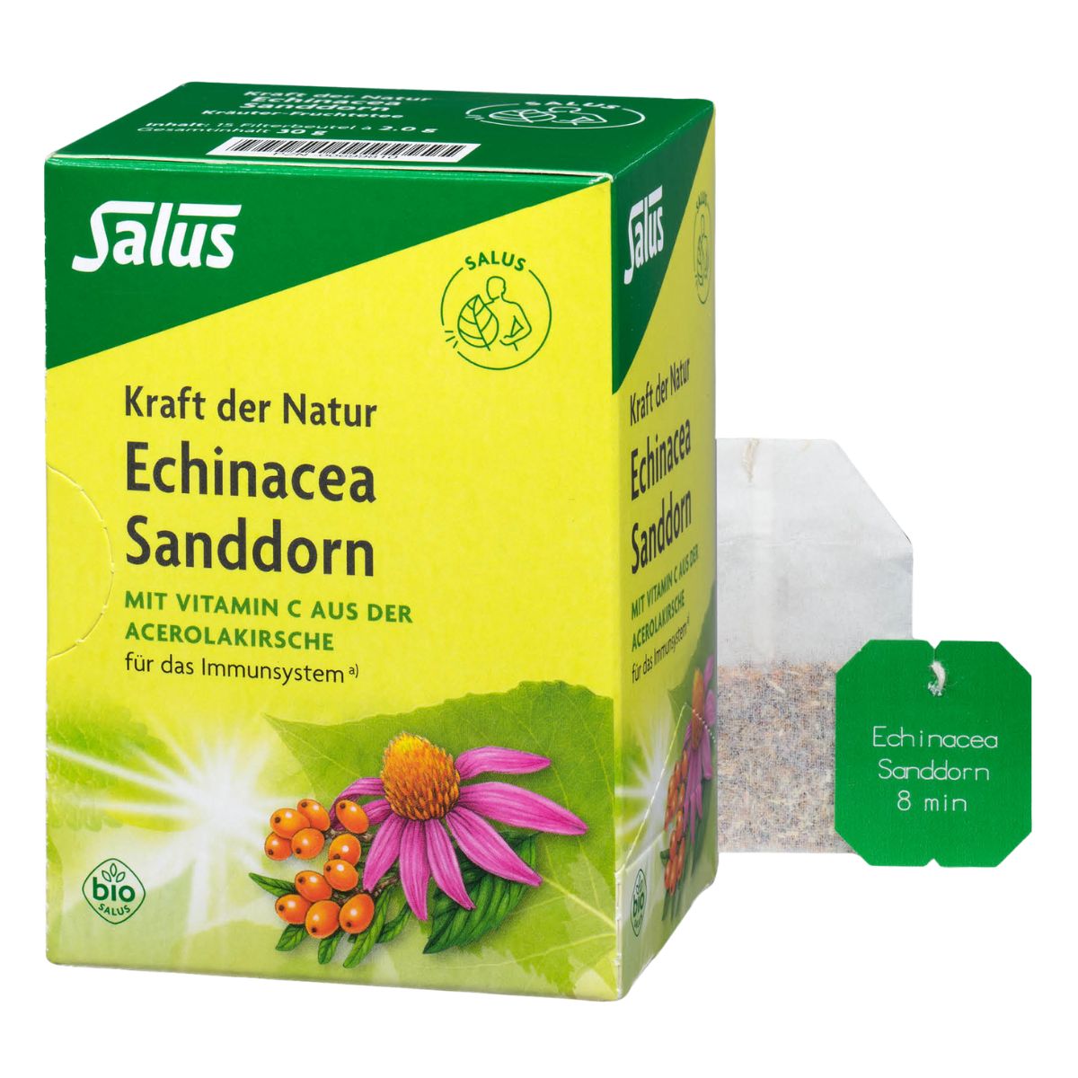 Tisane Salus Echinacea Argousier Bio, sachets de 15