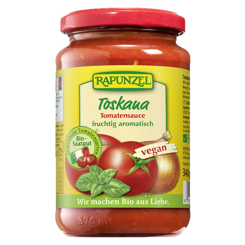 Rapunzel Tomatensauce Toskana Glas 340 g Rapunzel Tomatensauce Toskana Glas 340 g