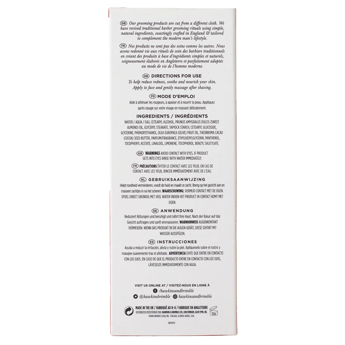 Hawkins & Brimble After Shave Balm Tube 125 ml Hawkins & Brimble After Shave Balm Tube 125 ml