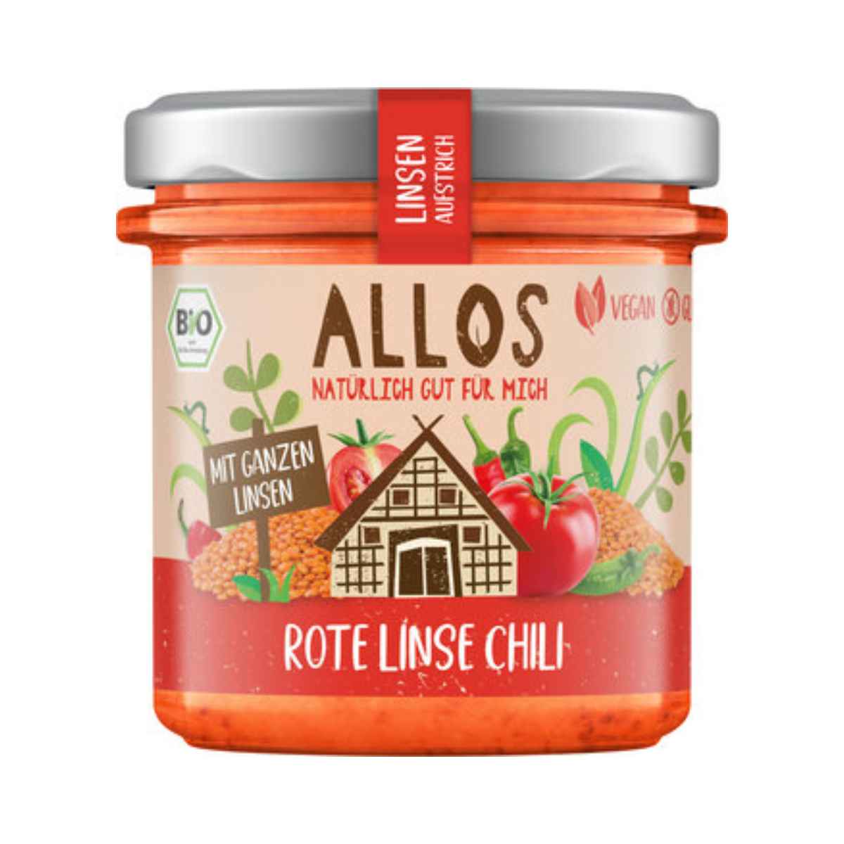 ALLOS Lentilles rouges à tartiner Chili Bio 140 g ALLOS Lentilles rouges à tartiner Chili Bio 140 g