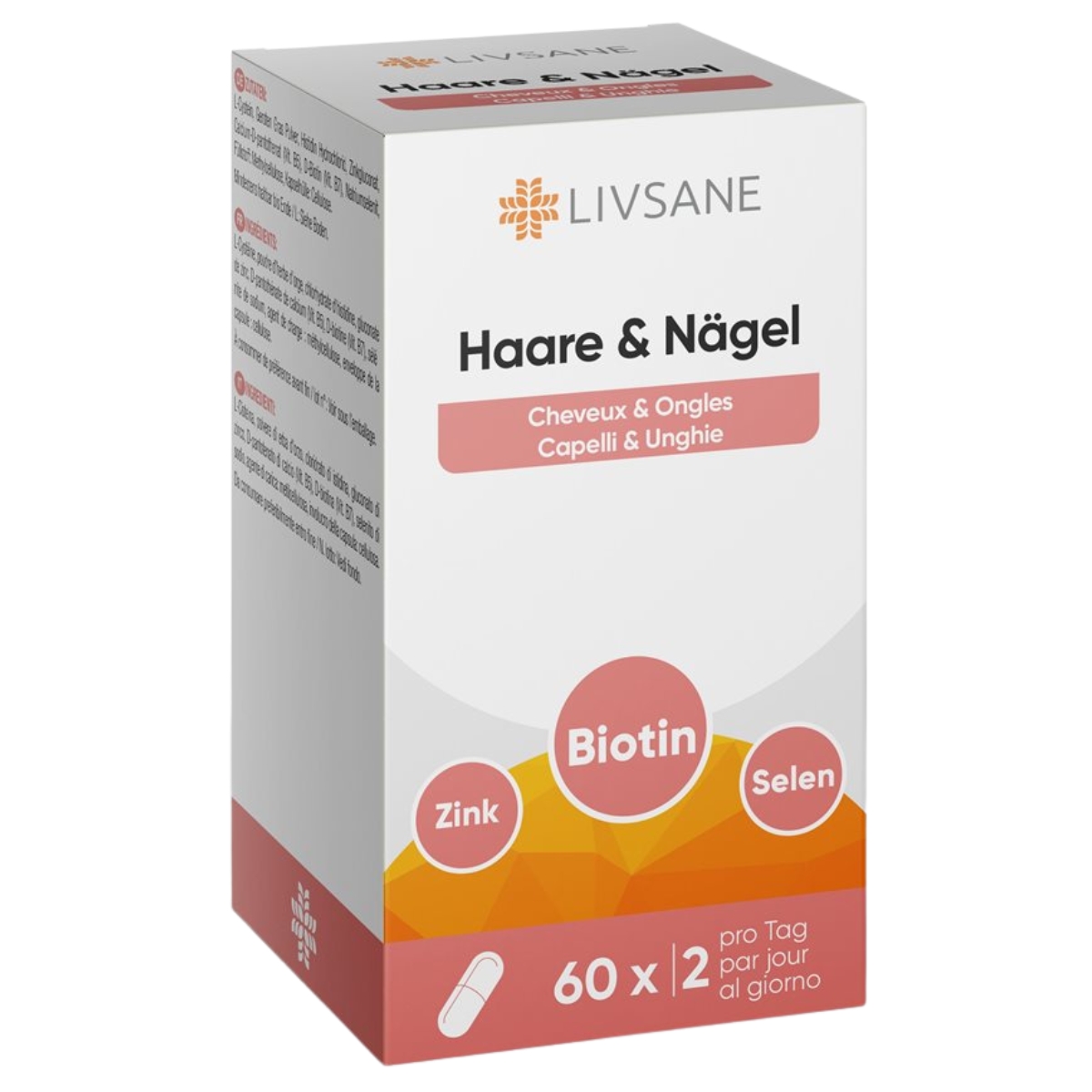 Livsane Haare & Nägel Kapseln 60 Stück