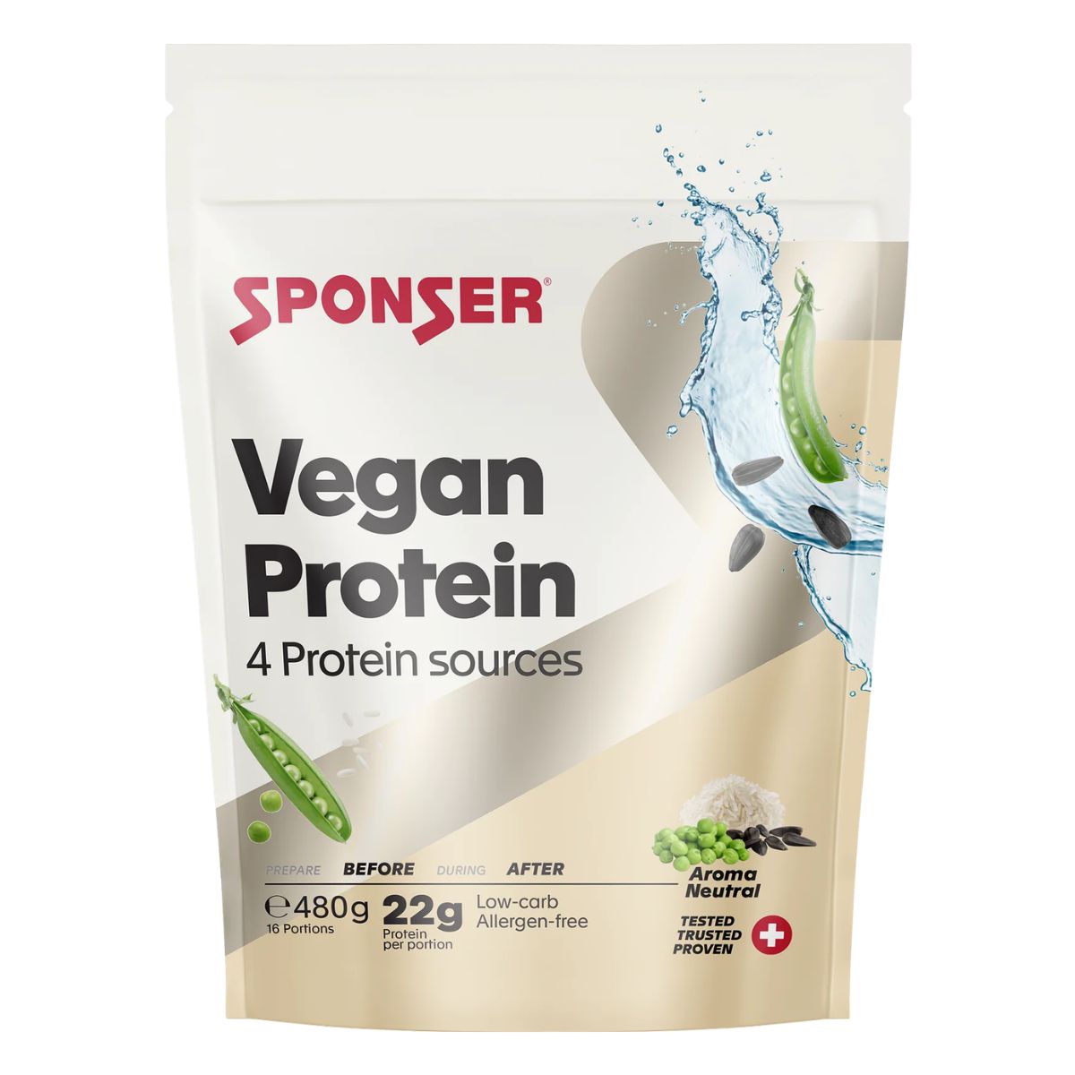 Sponser Vegan Protein Pulver 480 g