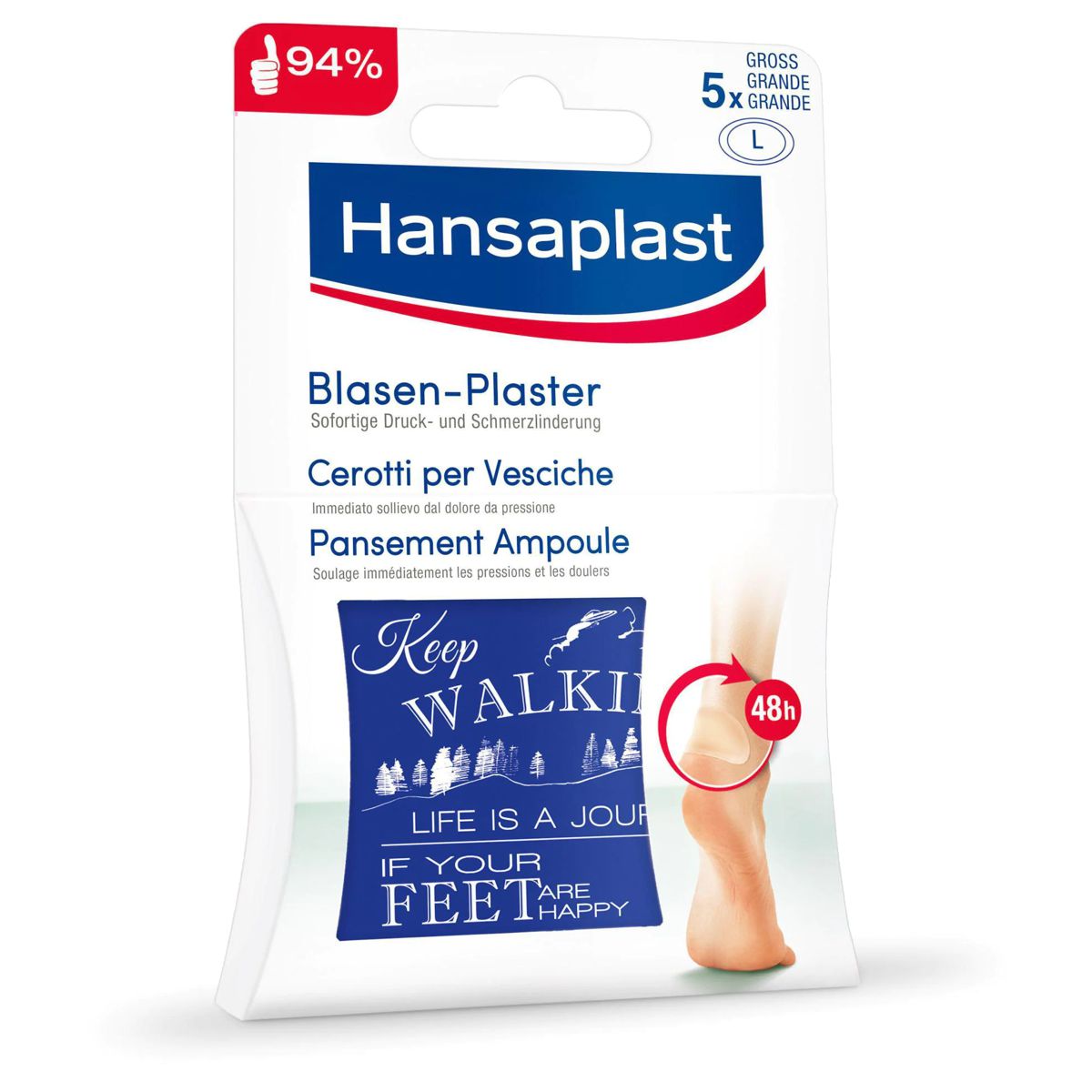 Hansaplast Footcare Blasen Pflaster gross 5 Stück Hansaplast Footcare Blasen Pflaster gross 5 Stück