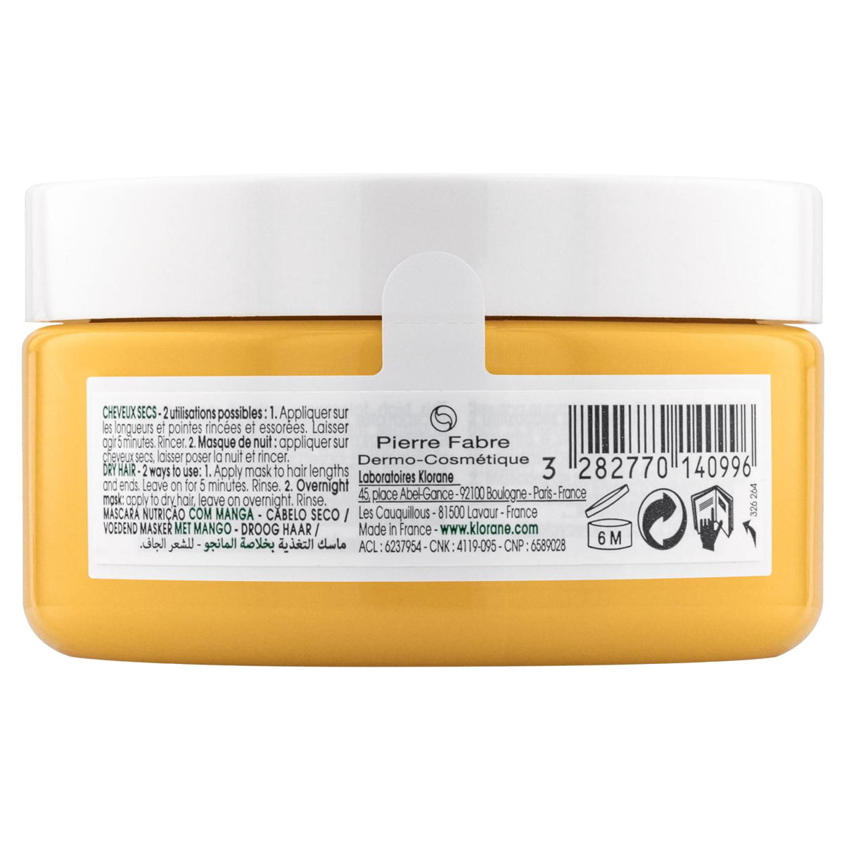 Klorane Mango Haarmaske 150 ml Klorane Mango Haarmaske 150 ml