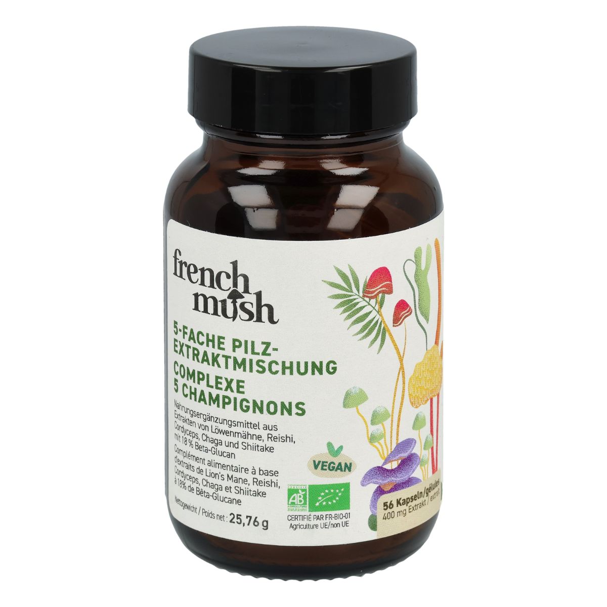 French Mush 5-fache Pilzextraktmischung Kapseln 56 Stück