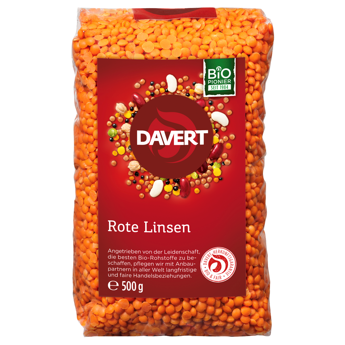 Davert Rote Ganze Linsen 500 g Davert Rote Ganze Linsen 500 g