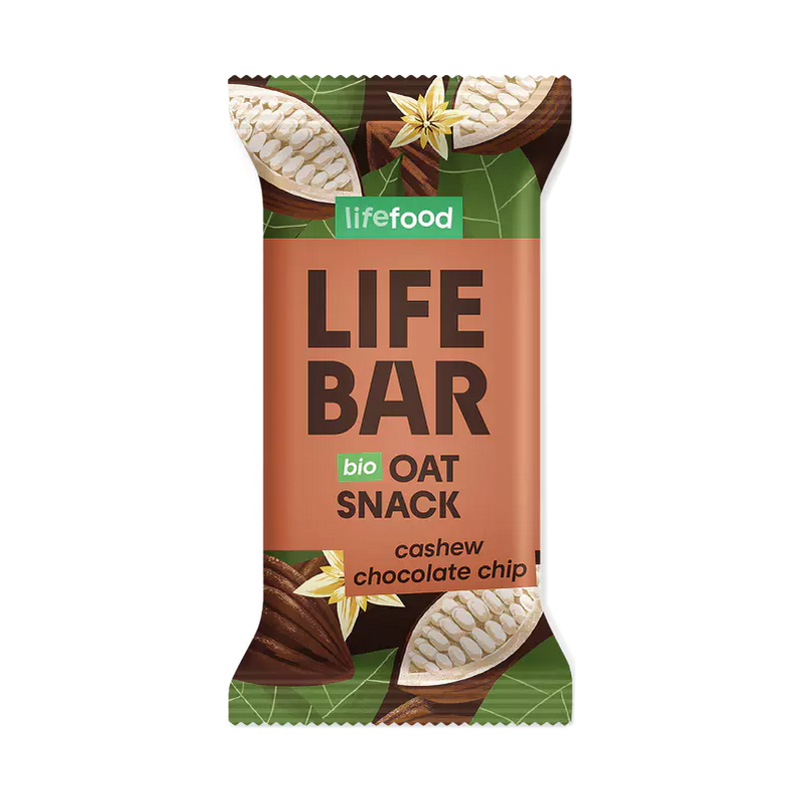 Lifefood Lifebar Hafersnack Cashew Chocolate Chip Riegel 40 g Lifefood Lifebar Hafersnack Cashew Chocolate Chip Riegel 40 g