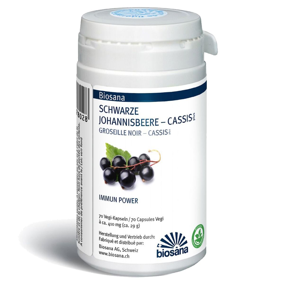 Biosana Schwarze Johannisbeere plus Kapseln Dose 70 Stück Biosana Schwarze Johannisbeere plus Kapseln Dose 70 Stück