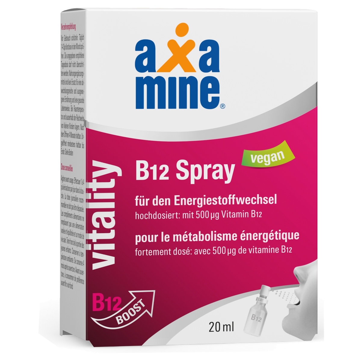Axamine Vitamin B12 Spray 20 ml Axamine Vitamin B12 Spray 20 ml