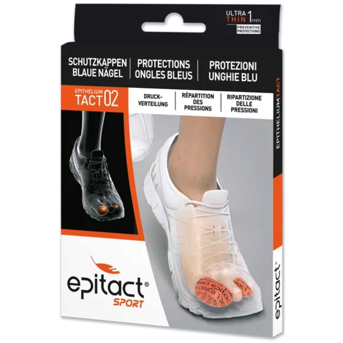 Epitact Sport Zehenschutz blaue Nägel L 34 mm 2 Stück