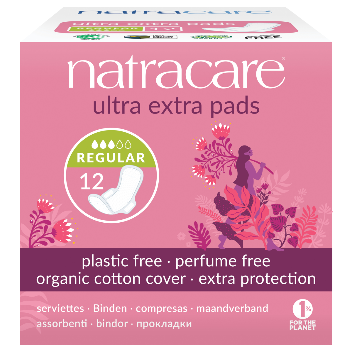 Natracare Damenbinden Flügel ultra exta normal 12 Stück Natracare Damenbinden Flügel ultra exta normal 12 Stück