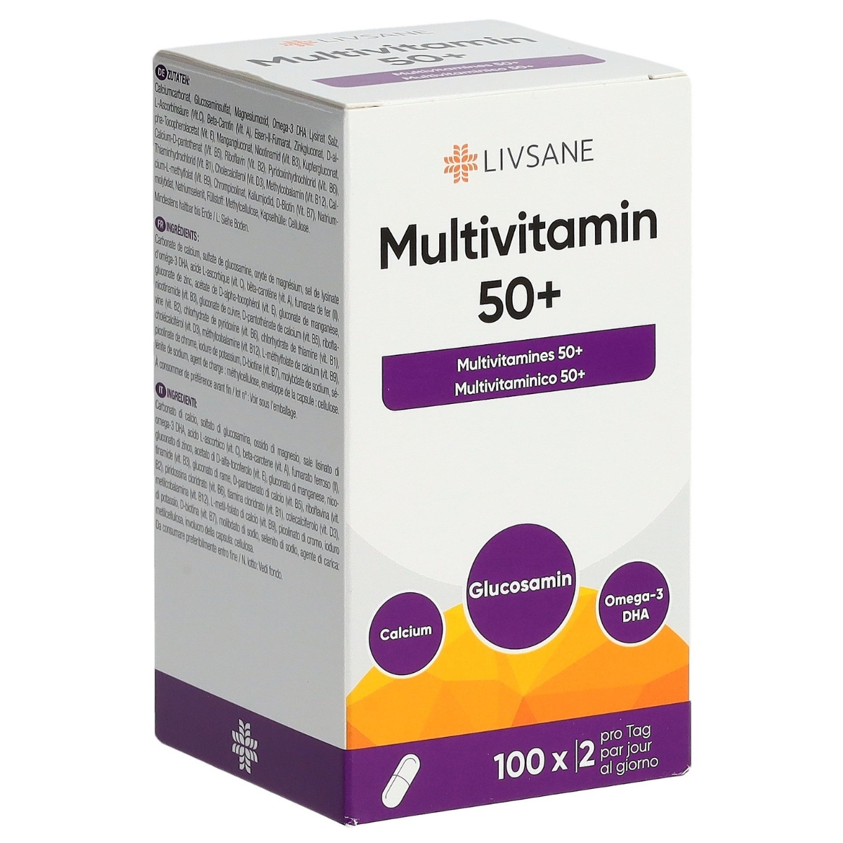 Livsane Multivitamin 50+ Kapseln 100 Stück Livsane Multivitamin 50+ Kapseln 100 Stück